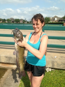 I caught this little guy with artificial bait on a Texas rig...not that I know what that is yet!